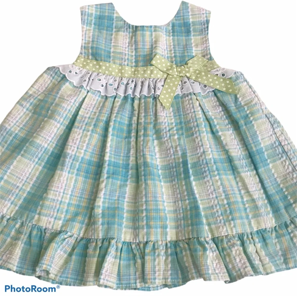 Sophie Rose Seersucker Plaid Print Dress